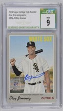 2019 TOPPS HERITAGE ELOY JIMENEZ REAL ONE AUTO AUTOGRAPH CSG 9 