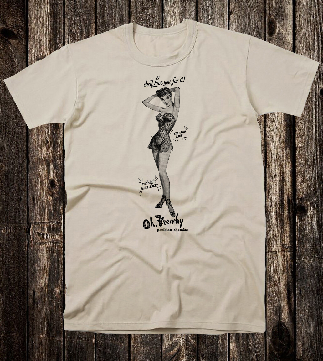 Retro Pinup Girl Tee T Shirt Vtg Art Glamourjamas Fredericks