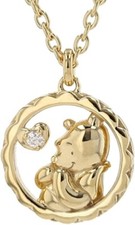 Disney Winnie the Pooh Silver Diamond Pendant Necklace VPCDS20294 Brand new