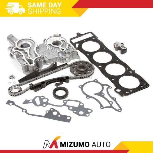 Heavy Duty Timing Chain Kit Cover w/ MLS Head Gasket Fit 8595 Toyota