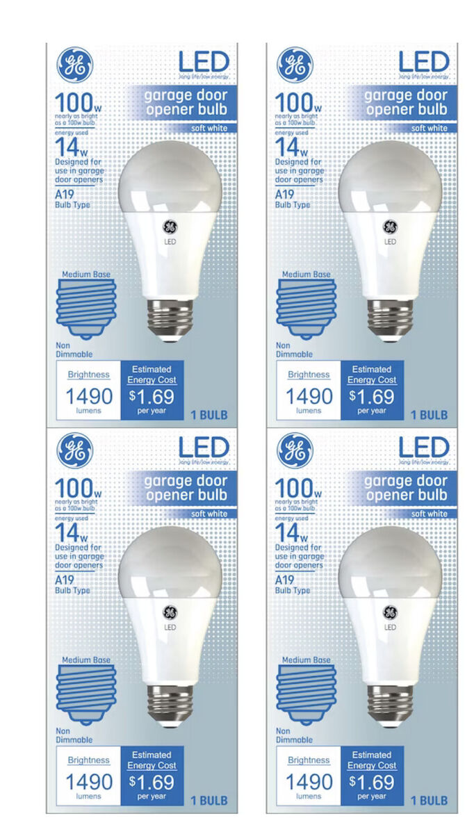 LED Soft White A19 Garage Door Opener Bulb, 14 W LED Soft White A19 Garage Door Opener Bulb, 14 W