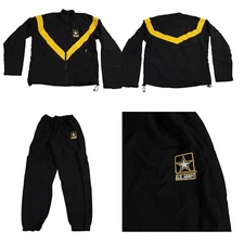 Skillcraft US Army Mens Small Black Tracksuit Physical Fitness Uniform APFU JWOD