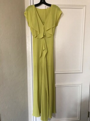 Bcbgmaxazria yellow long dress size