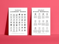 Guía de decoración de lavadero símbolos cuidado