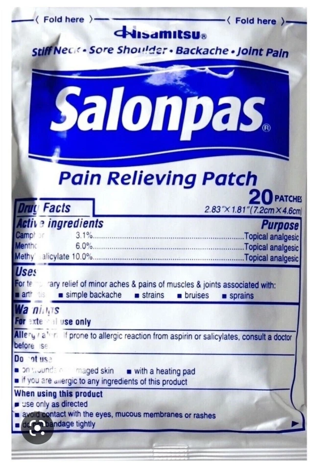 JOHNSON Salonpas 20 patches UK Sellerexp 2/1/2027