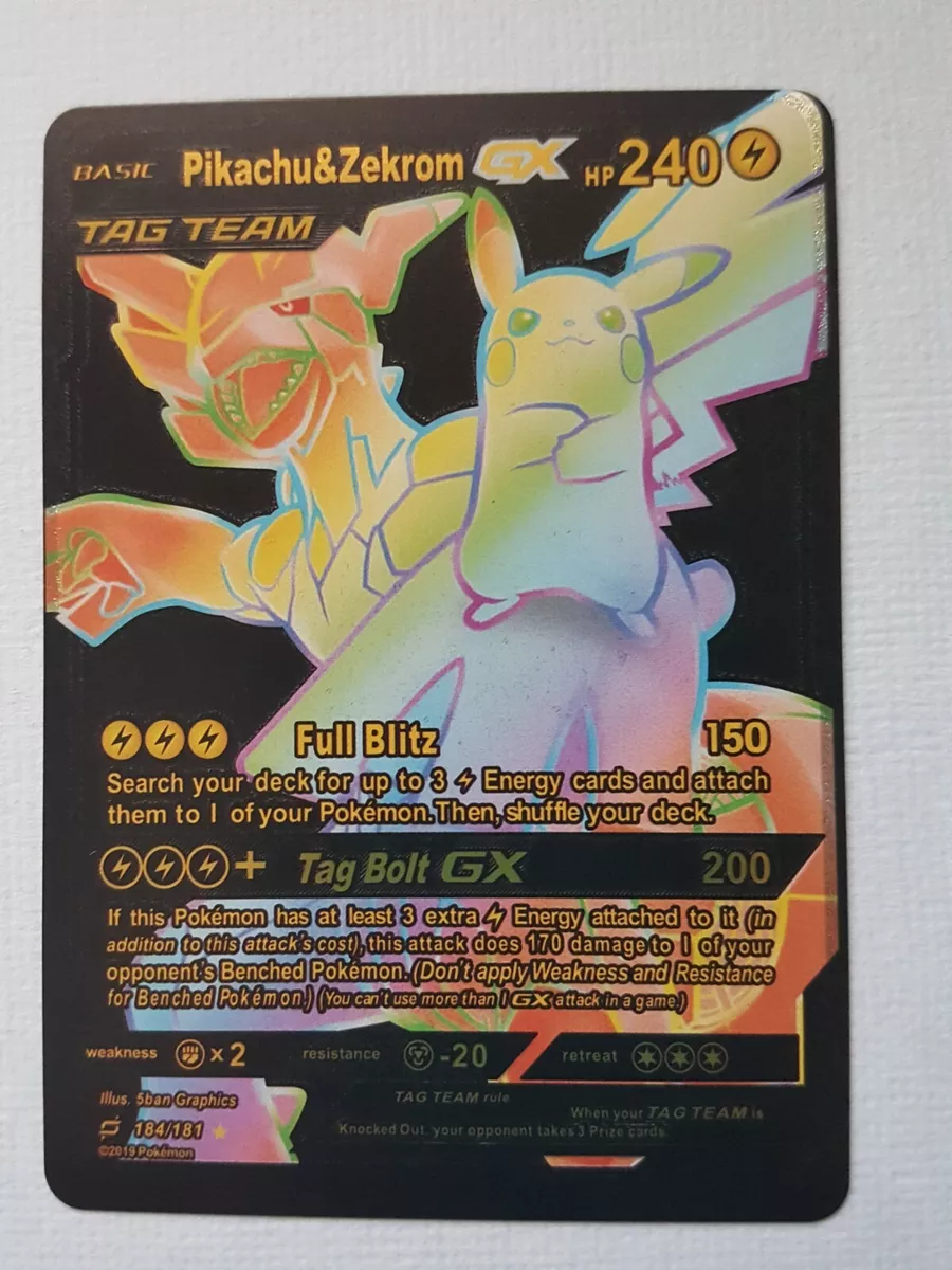 Solar Zekrom GX Custom Fan-made Pokemon Card 