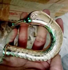 Nautical Collectable golden Brass Swan Style Walking Stick Handle Only