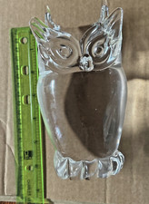 Clear Glass Owl Murano