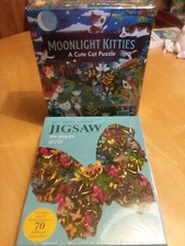 NEW Moonlight Kitties A Cute Cat Puzzle 1000 with butterfly puzzle getting 2 new