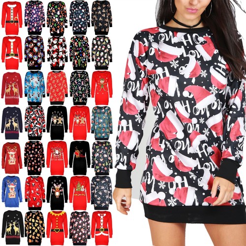 Womens Christmas Fleece Ladies Santa 