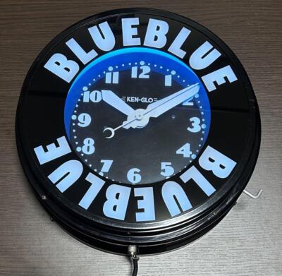 Ken Glo BLUE BLUE Neon Clock | eBay