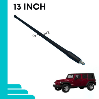 13'Replacement Short Black Antenna AM/FM Radio for Jeep Wrangler Rubicon 2007-18