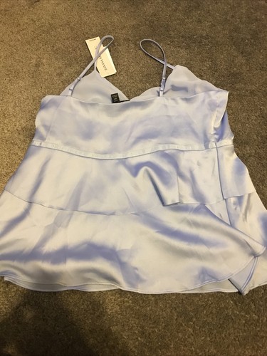 BANANA REPUBLIC PETITE violet Spaghetti Strap Blouse Size 4 - Picture 3 of 3