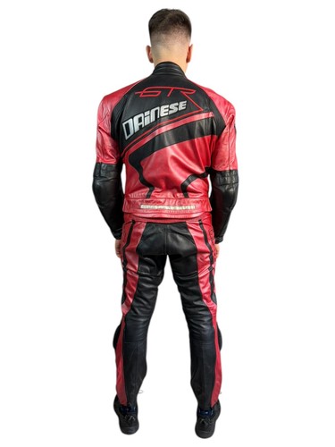 Dainese GTR Men's Leather Motorcycle Racing Suit 2 Piece Black/Red Size 54 - Picture 5 of 24