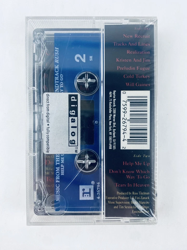 Rush Soundtrack Cassette Tape SEALED, Hype Sticker, 1992, Eric Clapton Foto 2 de 3