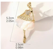 Ballerina pin Brooch Fashion jewelry NEW Free Ship 2 inch