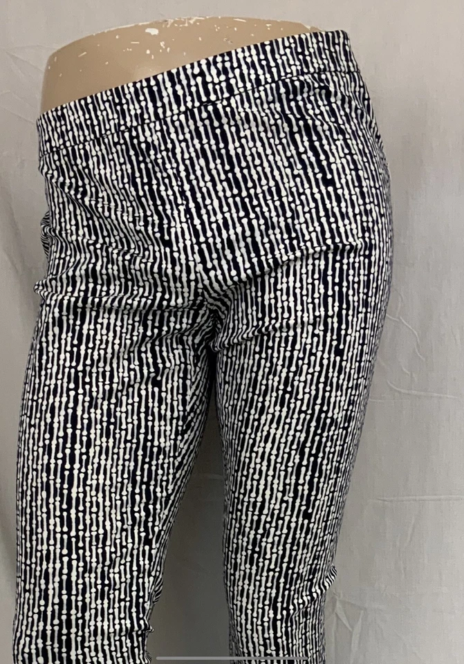 Pantalones de vestir cortos Kenneth Cole New York talla 6 negro blanco algodón YGI O2-17 Foto 3 de 4