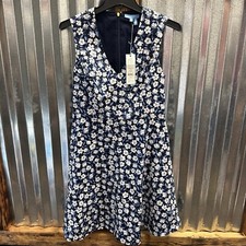 Draper James Floral Love Circle Nassau Blue Multi Sleeveless Dress Size 6 135