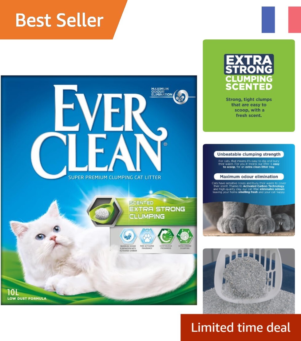 Litière Ever Clean au charbon actif 10L : l'excellence de l'hygiène pour chat exigeant