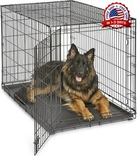 Jaula Plegable Extragrande Para Perros De 48" 1 Puertas Con Divisor Y Pestillos