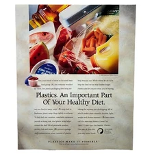 American Plastics Council Vintage Print Ad 90s Plastics Make it Happen