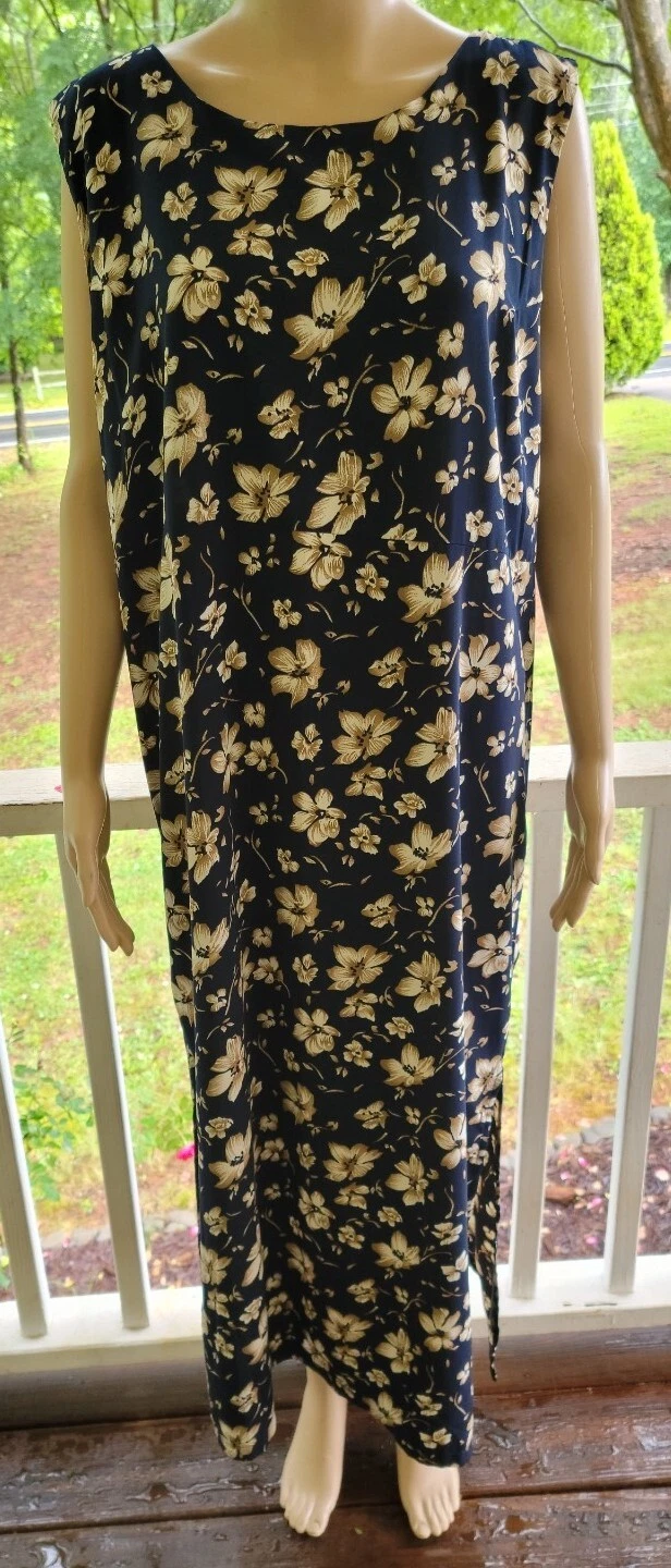 VETEMENTS Premier International da donna abito lungo floreale vintage taglia XL