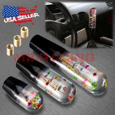 Universal Racing Clear Crystal Real Flowers Shift Bouquet Knob Head Manual