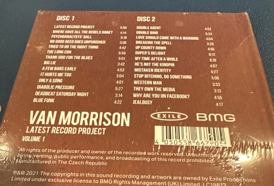 Latest Record Project - Volume 1 by Van Morrison W/casebook 2 CD Full Lyrics NEW Foto 2 de 2
