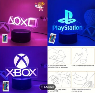 1pc Game 3D Nightlight, Esports Desktop Decoration, Computer Desktop Decoration