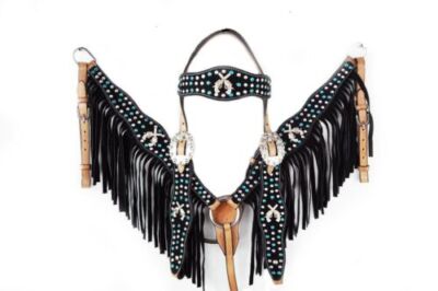Bride dhuile foncée Cuir Headstall Festonné Western Browband Cheval Bride dhuile foncée Cuir Headstall Festonné Western Browband Cheval