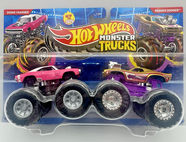 Hot Wheels Monster Trucks Dodge Charger Rodger Dodger 2Er-Pack 1:64 2025 Mattel-image