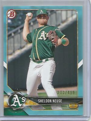 Sheldon Neuse 2018 Bowman Paper Sky Blue #213/499 | eBay
