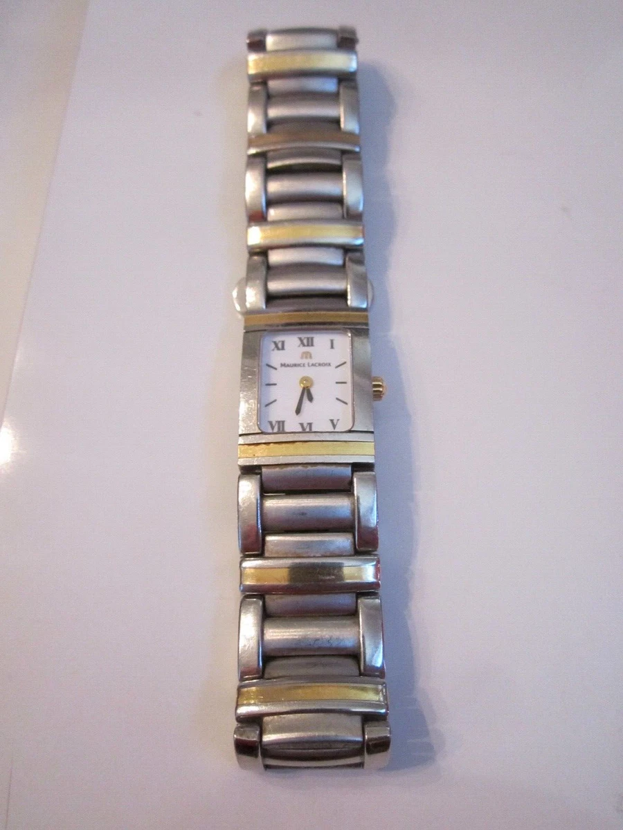 MONTRE MAURICE LACROIX OR 18K ET ACIER INOXYDABLE CRISTAL SAPHIR 32838 SC 7A