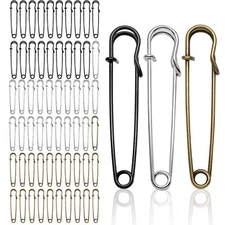60pcs Large Safety Pins 3 Inch Blanket Pins Heavy Duty Crafts Safety Pins for...