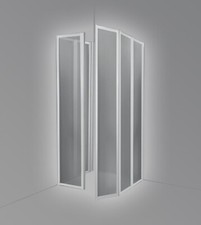 Box doccia 3 lati 70x70x70, 3+3 pannelli pieghevoli lastre in acrilico per disab