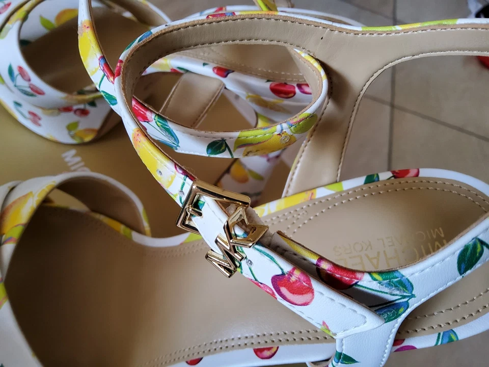 Scarpe con tacco platforms sandals sandalo fruit print MICHAEL KORS taglia 38.5 - Immagine 4 di 4