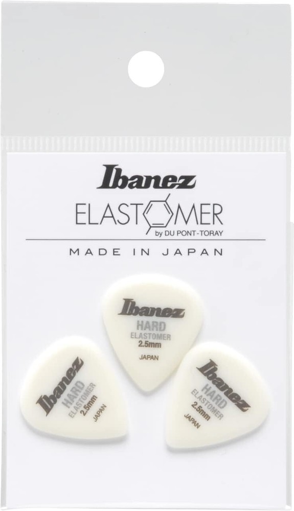 IBANEZ Elastomer Guitar Pick BELJ1HD25 Hard Teardrop 2.5mm 3pc Included
