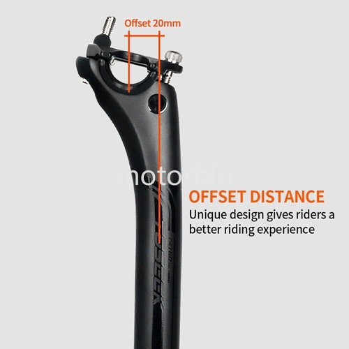 TOSEEK Carbon Fiber Bicycle Seat Post 350/400mm Bike Seatpost Setback Offset - Picture 25 of 31