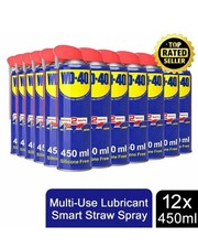 WD-40 X12 Multi-Use Smart Straw 450ml Spray Aerosol Can Rust Lubricant WD40 10.72 per litre