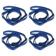 4 Pcs Daisy Chain Straps Strong Climbing Strap with 8 Loops Blue 43 Inch