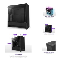 Stylish H5 Flow 2024 PC Gaming Case - 2 x 120mm Fans, Ultra-Fine Mesh Airflow