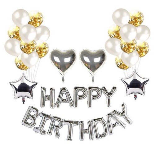 Happy Birthday Decorations Multiple Styles Banners Balloons Sets Party Supplies