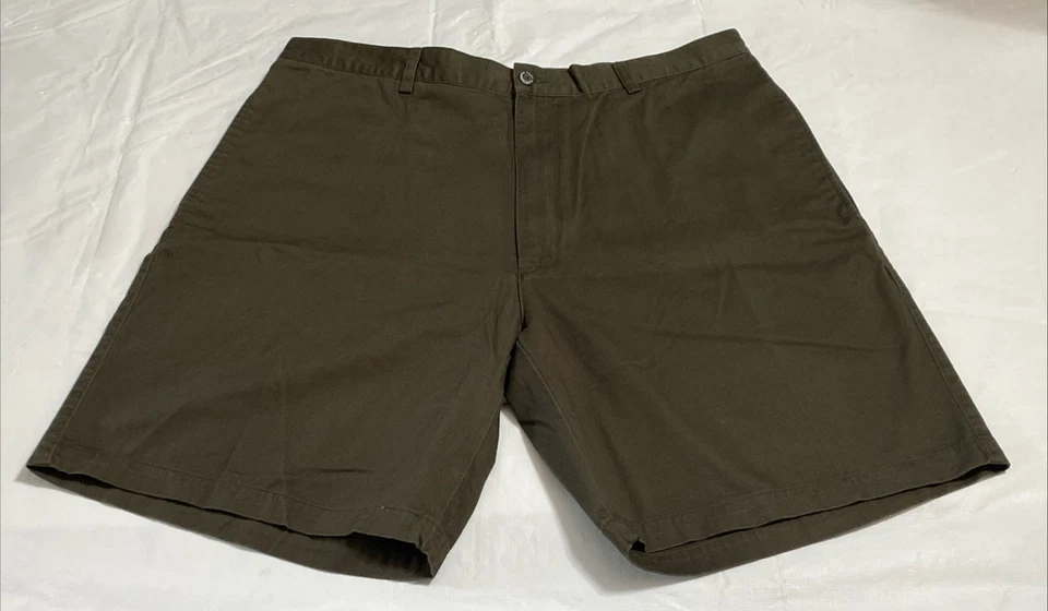 Pantalones Cortos Chinos Perry Ellis America Talla 38 Frente Plano Verde Algodón Informales Nuevos con Etiquetas Foto 2 de 4