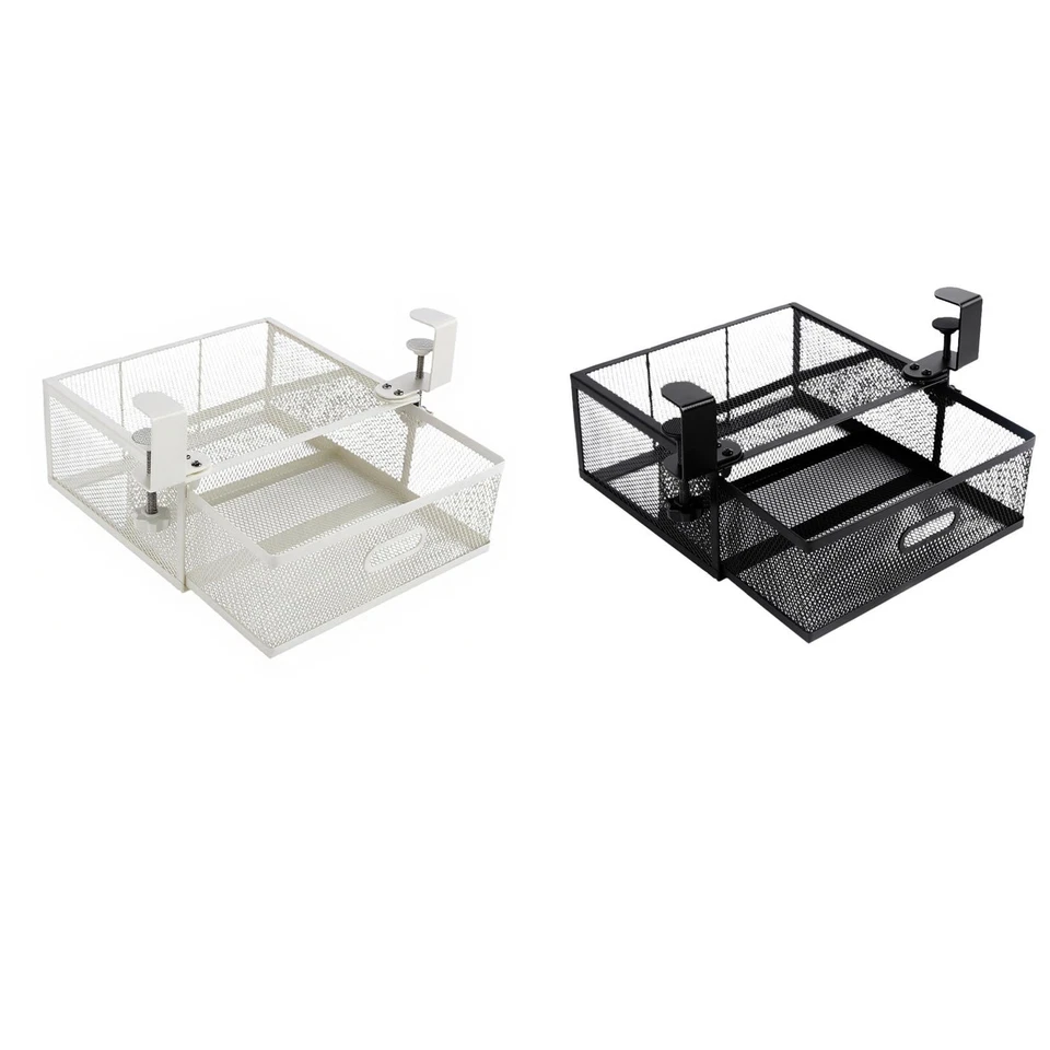 Under Desk Drawer Organizer File Holder C Clamp Tray Large Capacity Pull Out - Image 2 of 2