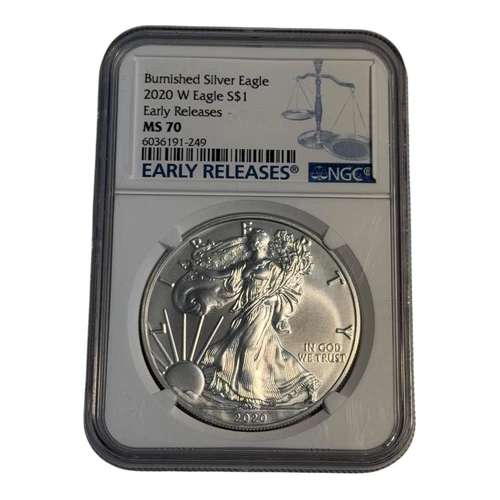 Photo of a 2020-W American Silver Eagle from an eBay listing that sold on Jul 14, 2026