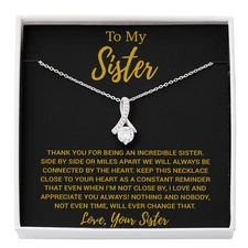 To My Sister Necklace, Brother to Sister, Birthday gift For Sister from Brother
