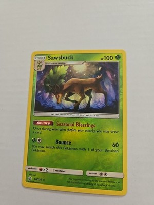 Sawsbuck 16/236 Pokemon TCG Sun & Moon: Cosmic Eclipse Reverse Holo LP