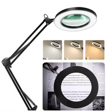 72LED 8X/10X NEW Illuminated Magnifier USB 3 Colors LED Magnifying Glass