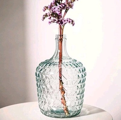 THE WAY UP Recyclingglas Vase Valentina clear 100% Altglas Unikat Dekovase