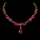 925 Sterling Silver Necklace Oval Ruby 13x10mm Natural Gemstone Jewelry 17inches